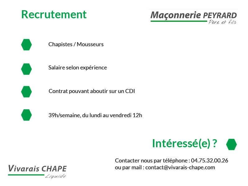 Offre macon - Offre d'emploi - Nous recherchons un maçon (H/F)